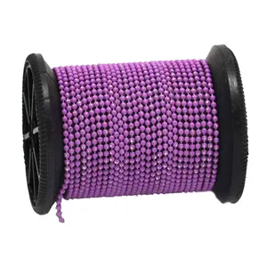 Light purple color Brass metal bead chain bracelets jewelry accessories diamond cut ball chain by spool