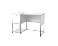 Bureau de travail modulaire en acier inoxydable, personnalisable