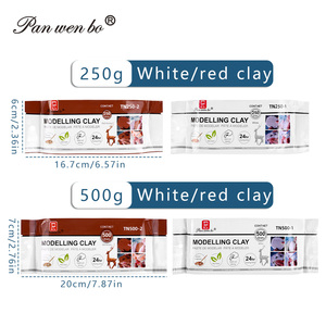 Panwenbo 250G/500G Màu Trắng Không Có Baking Yêu Cầu Gốm Đất Sét Tự Làm Mềm Không Khí Khô Mô Hình Đất Sét Cho Nghệ Thuật Và Thủ Công Mỹ Nghệ Dự Án - Product Image 2