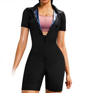 Star Women's Breathable Quick-Dry Spandex/Polyester Sweat-inducing Body Shaping Bodysuit Zipper Inner Buckle Design - Product Image 3
