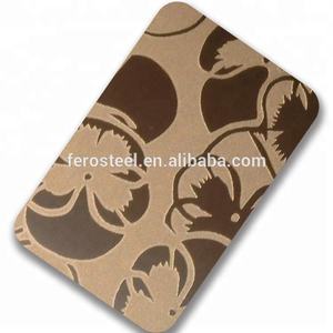 Foshan Ferosteel ayna siyah paslanmaz çelik kazınmış levha en kaliteli fiyat 201/304 sınıf 3mm kalınlığı plaka asansör kapı - Product Image 4