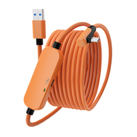 Câble de données Type-C 3A à charge rapide avec blindage tressé de 5 m pour caméra, liaison VR et ordinateur