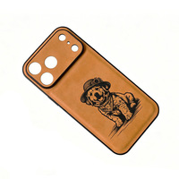 Funda para Teléfono con Grabado Láser de PU, Anti-desgaste, Anti-caídas, para iPhone 16 17 Pro Max, Diseño de Logotipo Personalizado, 6 Colores, Regalo Personalizado