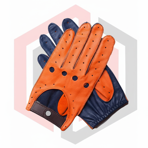 ถุงมือหนังทำงานออกแบบโลโก้ของคุณเองคุณสมบัติด้านความปลอดภัยทนต่อการฉีกขาดระบายอากาศปรับแต่งได้พิมพ์โลโก้สี - Product Image 1