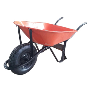 Carretilla de Construcción Reforzada WB6214 de 180 kg con Rueda Neumática 4.00-8, Carretilla de Jardín con Bandeja Metálica con Recubrimiento en Polvo de 0.8 mm - Product Image 2