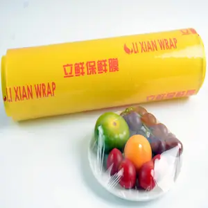 Personalização nontoxic food grade envoltório embalagem filme pe envolvimento agarrar filme mão strech pvc película aderente para alimentos