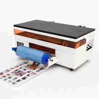 Printer DTF UV A3 Dx7 Paling Populer, PVC, Plastik, Kayu, Printer Mini A3, Printer DTF Roll to Roll 30cm, Laminator Roller DTF UV A3