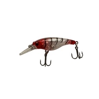Leurre suspendu LUTAC 55MM 2.5G Minnow 12 #   Hameçon triple à yeux 3D, lèvre haute, en plastique ABS, pour lancer longue distance