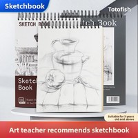 Carnet de croquis A4 épaissi pour étudiants en art, papier à dessin dédié 16K, reliure spirale, 100 feuilles, personnalisé pour dessin au crayon de couleur