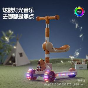 Children Scooter 3 In 1 Folding With Lights Height Adjustable For 3 6 Years Old Kids - Product Image 1