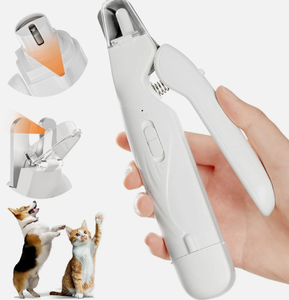 <span class=keywords><strong>Prix</strong></span> de gros usine – Coupe-ongles électrique rechargeable 2-en-1 pour animaux de compagnie avec brosse de toilettage et lumière LED – Écologique - Product Image 1