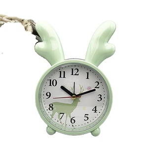 <span class=keywords><strong>Lapin</strong></span> cerf réveil Reloj non tic-tac Super silencieux horloge chambre chevet petit bureau Table réveil - Product Image 1