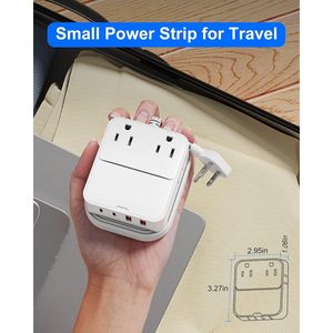 Power Strip 4 AC Outlets 4 USB <b>Ports</b> 6Ft Surge Protector Charging Station - Product Image 5