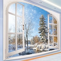 Tapisserie murale en polyester pour Noël, arbre de Noël, Père Noël, bonhomme de neige, décoration murale, impression HD, résistante à la décoloration, OEM ODM