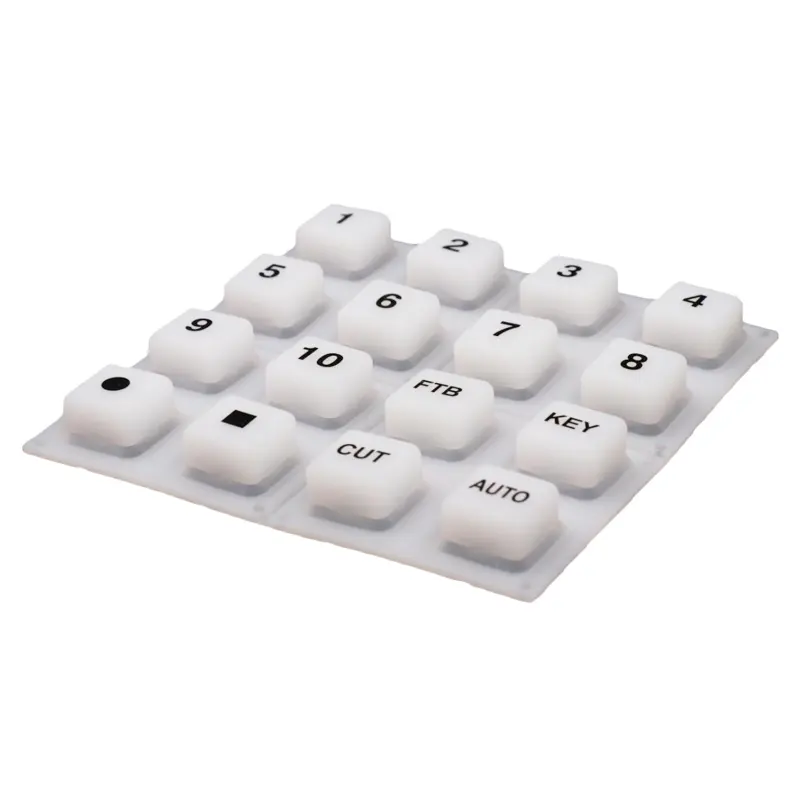 Customization Rectangular With Conductive Black Pill Multiple Button Big Silicone P+R Keypad