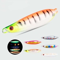 Leurre artificiel bionique en forme de S pour la pêche en mer, phosphorescent UV, 20g-80g, pour lancer depuis le rivage, hameçons en acier inoxydable, pour bar et thon.