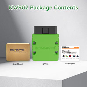 Interface OBD2 originale <span class=keywords><strong>KONNWEI</strong></span> KW902 V1.5 ELM327, mini scanner sans fil BT5.0, outil de diagnostic pour Android et iOS - Product Image 6