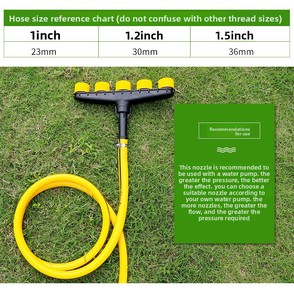 Buse de pulvérisation multi-têtes OEM S-13, directement de l'usine, pour l'arrosage des légumes et des jardins, tête d'arrosage pour fleurs en noir/jaune - Product Image 6