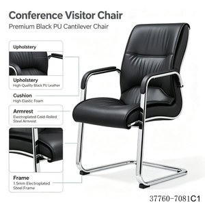 Silla de Diseño Moderno en Cuero PU/Cuero Vacuno 37760-2081C1 - Product Image 2
