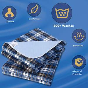 Almohadillas de cama lavables antideslizantes Almohadillas de cama de incontinencia impermeables para adultos, perros, niños - Product Image 2