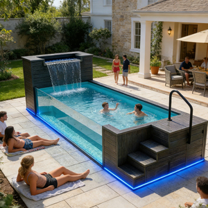 Piscina portátil sobre suelo, desmontable, tipo contenedor, para patio. - Product Image 1