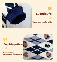 Vêtements pour petits chiens - Nouveau style automne-hiver, ensemble de vêtements en polaire chaud et confortable à col rond pour Teddy Bear