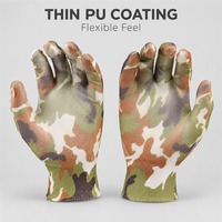 Gants de travail de sécurité EN388 4X42F de haute qualité en HPPE, niveau de protection contre la coupure 5, paume pointillée, revêtement PU