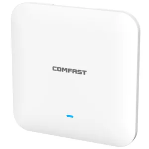 Comfast Wifi 6 POE Ponto de Acesso AP de Teto sem fio 3000mbps Branco OEM ODM CPE 2.4G e 5G Botão de Redefinir 802 11ax Wifi 6 AP