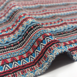 Tissus Turquie Brocart Style <span class=keywords><strong>ethnique</strong></span> vintage Rayures <span class=keywords><strong>Tissu</strong></span> jacquard en coton et polyester teint en fil pour robe - Product Image 4