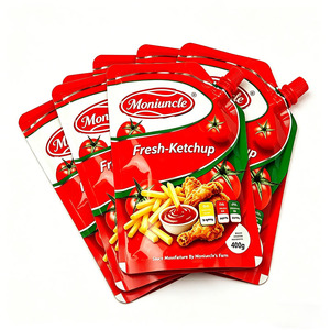 Pochette souple personnalisée avec bec verseur pour sauce tomate, en <span class=keywords><strong>aluminium</strong></span> alimentaire sérigraphié, PET NY PE - Product Image 5