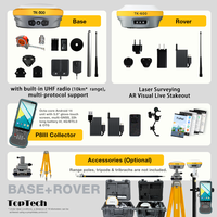 Fabrieks prijs TopTech TK600 Base Rover Ontvanger GPS GNSS RTK Goedkoop en zeer stabiel meetinstrument Laser Dubbele Camera