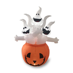 Décorations murales festives fantômes et citrouilles en fibre de polyester gonflable imperméable pour Halloween pour les fêtes et les célébrations - Product Image 1