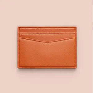 Wholesale Slim Leather Id Cardholder Credit Card Wallet Holder Saffiano Leather Money Clip Credit Card Holder