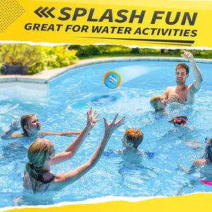 Pelotas <span class=keywords><strong>de</strong></span> Agua para Saltar BY Summer, Paquete <span class=keywords><strong>de</strong></span> 2 Pelotas Rebotantes, Pelotas <span class=keywords><strong>de</strong></span> Salpicadura, Pelotas <span class=keywords><strong>de</strong></span> Playa y Pelotas Antideslizantes, Juguetes <span class=keywords><strong>de</strong></span> Piscina para Niños - Product Image 3