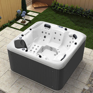 Bain à remous extérieur de luxe pour famille 5 personnes Massage acrylique bains à remous autoportants avec lumières LED et jets d'air - Product Image 4