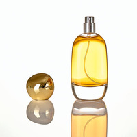Flacon de parfum cylindrique en verre simple et luxueux, avec bouchon en acrylique, 100 ml, avec boîte d'emballage – Vente en gros