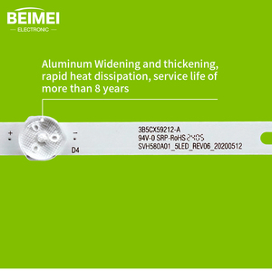แถบ SVH580A01_5LED_REV06_20200512ไฟด้านหลัง<span class=keywords><strong>ทีวี</strong></span> LED สำหรับเปลี่ยนทีวีชิ้น/เซ็ต5LED 3V 10<span class=keywords><strong>นิ้ว</strong></span> - Product Image 4
