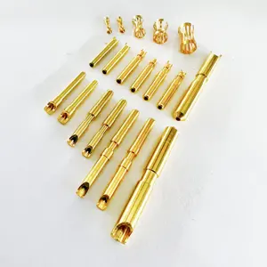 Cnc Milling Service Aviation Connectors Spring Contact Brass Male Female Contact Pin