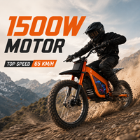 Moto tout-terrain électrique 1500W pour adultes, vitesse maximale de 65 km/h, avec batterie lithium 60V SL-X1