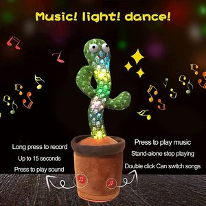 Juguete de Cactus Bailarín con Música y Canciones <span class=keywords><strong>en</strong></span> Inglés, Recargable, de Algodón, para Niños, Listo para Enviar, Éxito de Ventas 2026 - Product Image 5