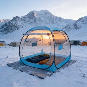 Carpa Esférica Transparente de Montaje Rápido, Brinda un Refugio Panorámico Instantáneo para Acampar en la Playa y el Jardín - Product Image 1