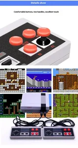 เครื่องเล่นเกม NES Mini 620 1300 เกมใน 1 รุ่นใหม่ คอนโซลเกมทีวี NES คอนโซลเกมย้อนยุคสีแดงขาว - Product Image 5