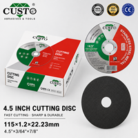 Disque abrasif CUSTO 4 1/2 pouces, disque de coupe fin pour métal et acier inoxydable, professionnel, coupe rapide, liaison en résine, épaisseur 1,2 mm