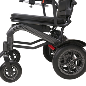 Fauteuil roulant électrique en aluminium avec esthétique en fibre de carbone, moteur 180W, batterie 10/20Ah, capacité de 100 kg et conception pliable facile - Product Image 4
