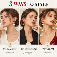 Boucles d'oreilles pendantes géométriques dorées mates, style clou, vente en gros, bijoux de mode pour femmes, directement de l'usine