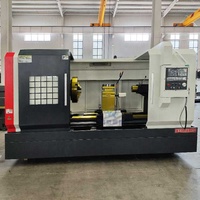Torno CNC Horizontal de Alta Calidad ShanDong HR CK61125 de Bancada Plana para Fundición de Metales con Control CNC GSK
