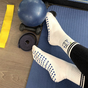 Hot Sale Stripped Custom Logo Pilates <strong>Socks</strong> Grippy Yoga Pilates Reformer <strong>Socks</strong> Anti Skid Non Slip Indoor Dance Sports Grip <strong>Socks</strong> - Product Image 2