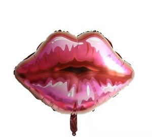 Día de San Valentín boda decoraciones impresas gran beso boca rojo de labios globos - Product Image 2