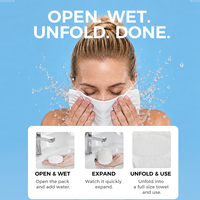 Toallas de Baño Desechables Comprimidas Premium, Multifuncionales, Biodegradables, de Tela No Tejida, de Uso Instantáneo, Altamente Absorbentes