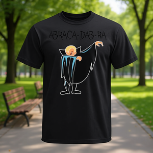 Camiseta Abraca-Dab-Ra con diseño gráfico negro, ropa informal para hombre - Product Image 3